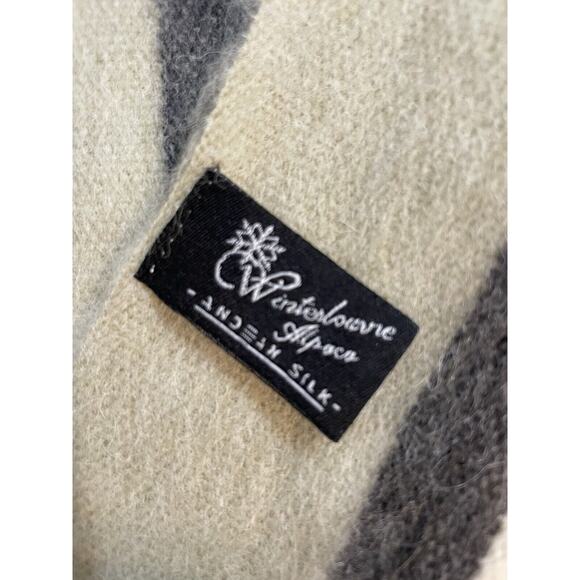 Cabin Cozy Alpaca‎ Plaid Scarf Fringed Made In Ecuador 24x80 Wrap Winter Louvre - Picture 3 of 4